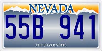 NV license plate 55B941