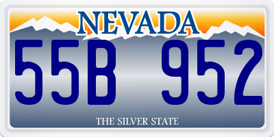 NV license plate 55B952