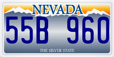 NV license plate 55B960