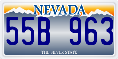 NV license plate 55B963