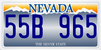 NV license plate 55B965
