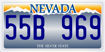 NV license plate 55B969