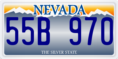 NV license plate 55B970