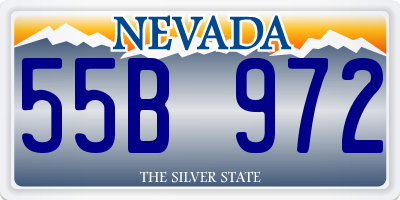 NV license plate 55B972