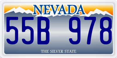 NV license plate 55B978