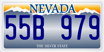 NV license plate 55B979