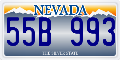 NV license plate 55B993