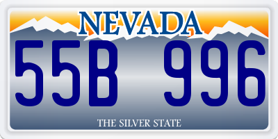 NV license plate 55B996