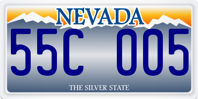 NV license plate 55C005