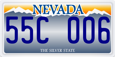 NV license plate 55C006