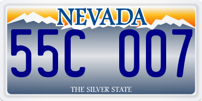NV license plate 55C007