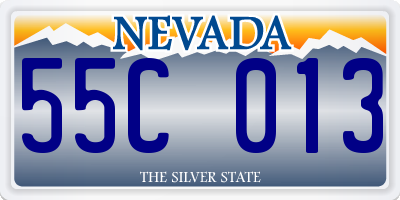 NV license plate 55C013