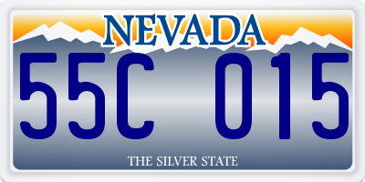 NV license plate 55C015