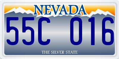 NV license plate 55C016