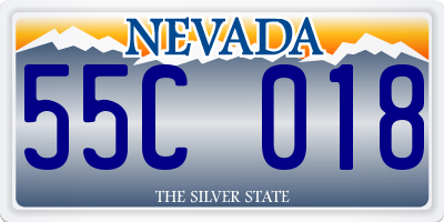 NV license plate 55C018