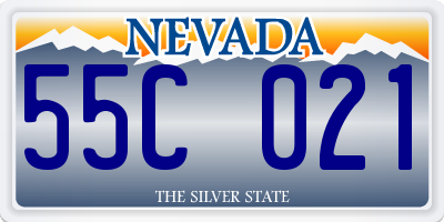 NV license plate 55C021