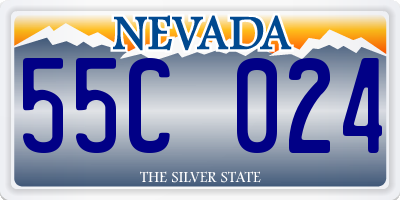 NV license plate 55C024