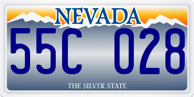 NV license plate 55C028