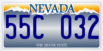 NV license plate 55C032