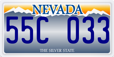 NV license plate 55C033