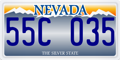 NV license plate 55C035