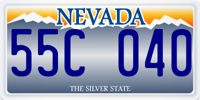 NV license plate 55C040