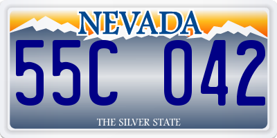 NV license plate 55C042