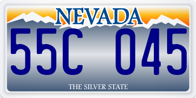 NV license plate 55C045