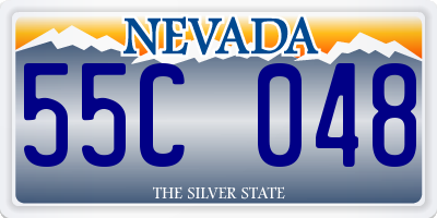 NV license plate 55C048