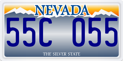 NV license plate 55C055