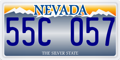 NV license plate 55C057