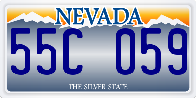 NV license plate 55C059