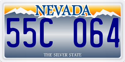 NV license plate 55C064