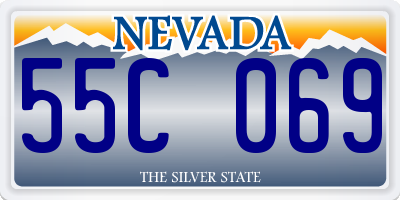 NV license plate 55C069