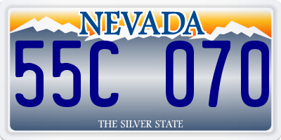 NV license plate 55C070