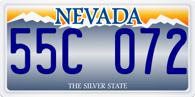 NV license plate 55C072