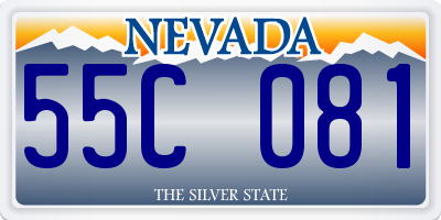 NV license plate 55C081