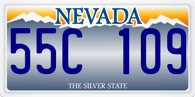 NV license plate 55C109