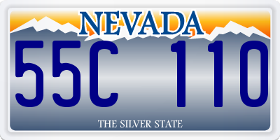 NV license plate 55C110