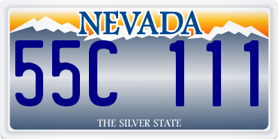 NV license plate 55C111