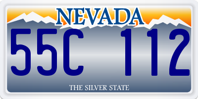 NV license plate 55C112