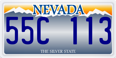NV license plate 55C113