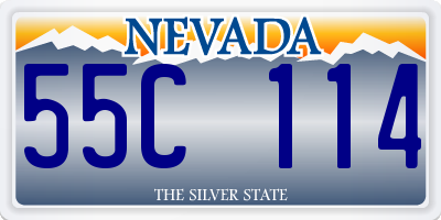 NV license plate 55C114