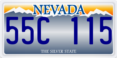 NV license plate 55C115