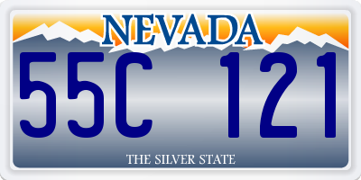 NV license plate 55C121