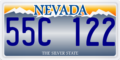 NV license plate 55C122