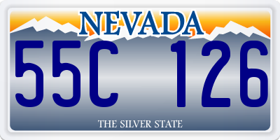 NV license plate 55C126