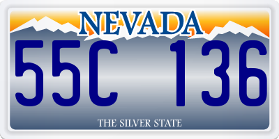NV license plate 55C136