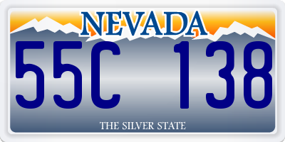 NV license plate 55C138