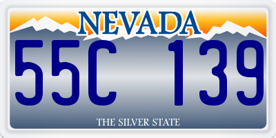 NV license plate 55C139